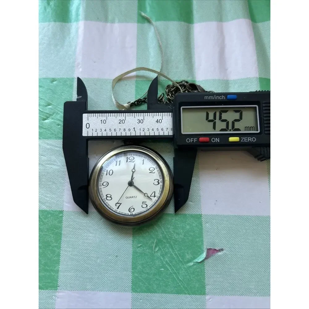Bronze Tone White Dial Pocket Watch